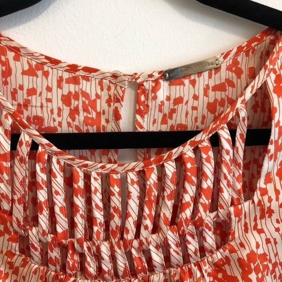 Loeffler Randall Dot Floral Print Silk Top 0 - Picture 2 of 7